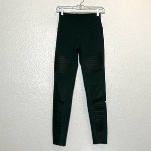 Alo Yoga Green Moto Leggings
